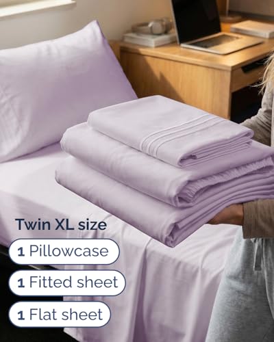Twin XL 3 Piece Sheet Set (33 - Light Lavender / Twin XL)