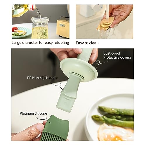 Oil Dispenser with Brush (1 Pack / Green)