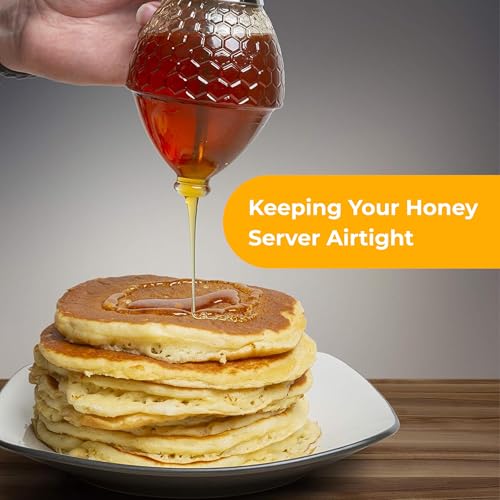 8oz No Drip Glass Honey Dispenser with Plastic Top (Plastic Top)