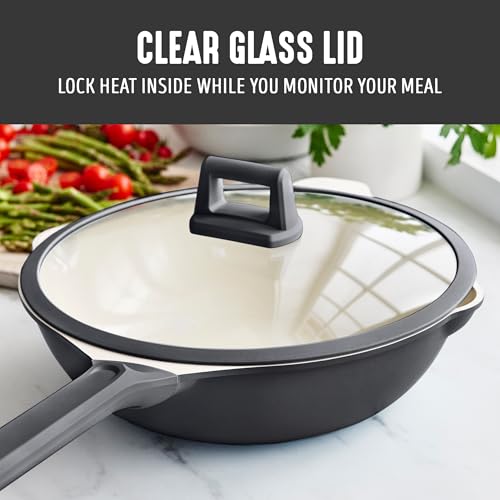 Nonstick 12” 5QT (12" Deep Skillet with Lid / Graphite)