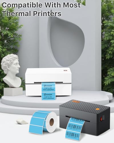 2.25x1.25 Inch Thermal Labels (2.25"x1.25" / Blue)