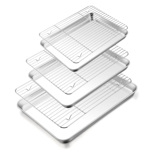 Baking Sheet with Rack Set (16" & 12.5" & 10.5")