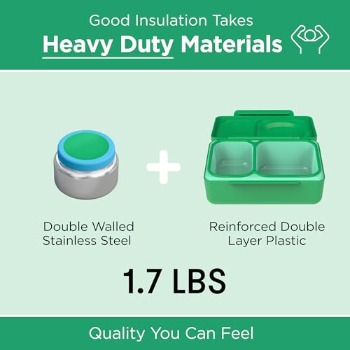 OmieBox UP Kids Insulated Bento Box (Jade Green)