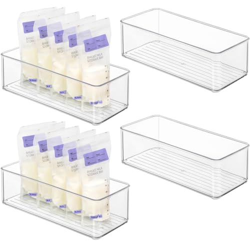 4 Pcs Storage Container Breastmilk for Fridge