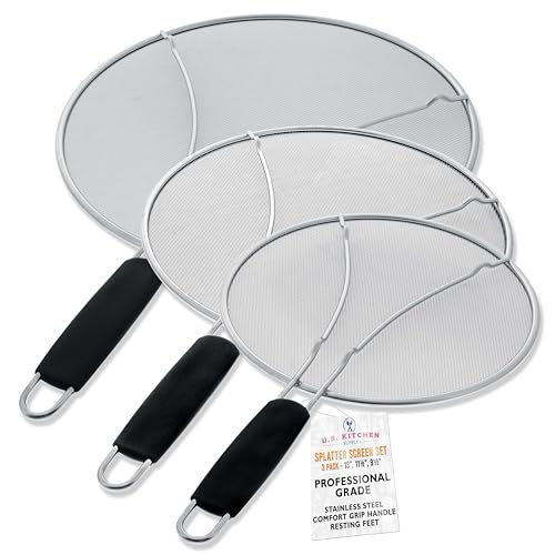 3 Piece Stainless Steel Splatter Guard Set