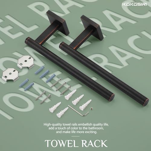 Bathroom Towel Bar Hand Towel Holders Wall Mount Toilet Kitchen Cabinet Paper Holder Stainless Steel Bath Accessories Oil Rubbed Bronze 2 Pack (Oil Rubbed Bronze / 2 Pack)