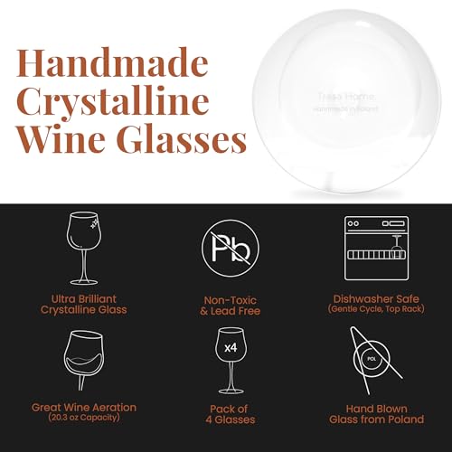 Tall Pour Wine Glasses by Larder & Vine (4 Count)