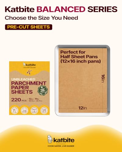 12x16 Inch Parchment Paper Sheets 220PCS (220 Count)