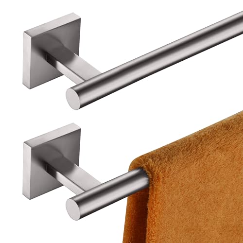 Towel Holder Bathroom Accessories Towel Bar for Bath Kitchen Necklace Holder 24 Inch (Brushed Nickel / 24-Inch (2 Pack))