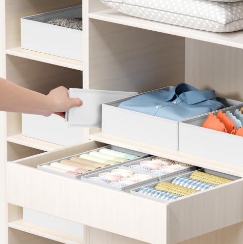 Drawer Organizer Clothes Storage (White / 28 Pack)