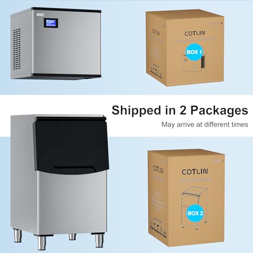 Commercial Ice Maker (Silver / 29"D x 22"W x 65"H)