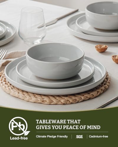 Milkyway 24 Piece Dinnerware Set with Mugs (Light Gray / Service for 6 (Include Mugs))