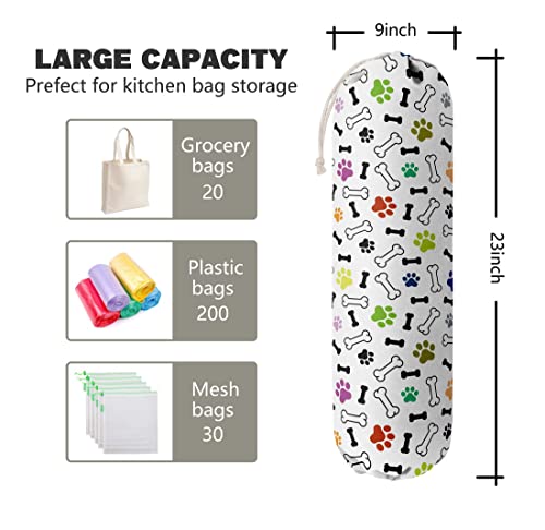 Dog Pattern Grocery Bags Holder & Organizer (Dog 07)