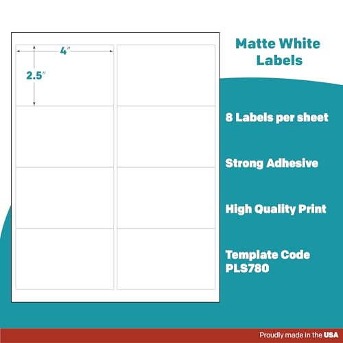 White Sticker Shipping (800 Count)