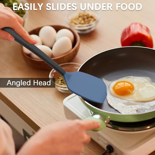 3 Pack Silicone Spatula Set (DarkBlueBlack)
