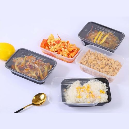24oz Square Plastic Meal Prep Containers Reusable With Lids (24 oz square box)