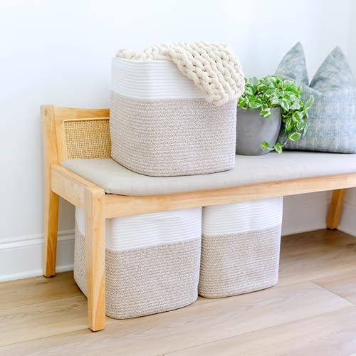 13x15x13 Kallax Storage Cubes Bins (Off White & Mixed Brown / 15 x 13 x 13 (Kallax))