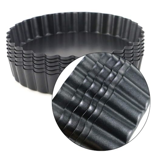 6 Pack 5in Mini Tart Pans with Removable Bottom for Baking
