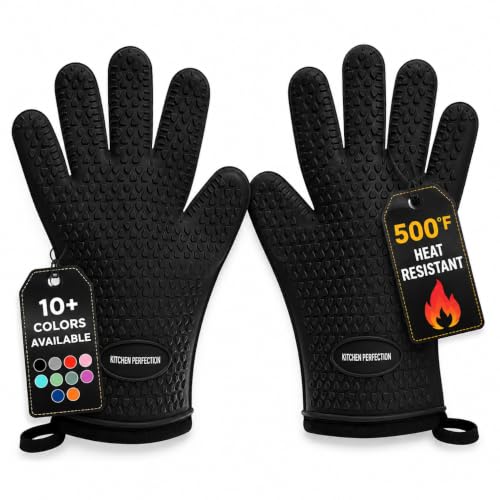 Silicone Smoker Oven Gloves (Black / One Size Fits Most)