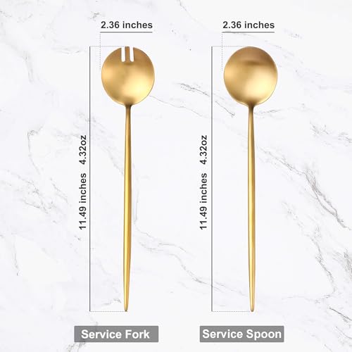 Gold Salad Serving Utensils (Gold)