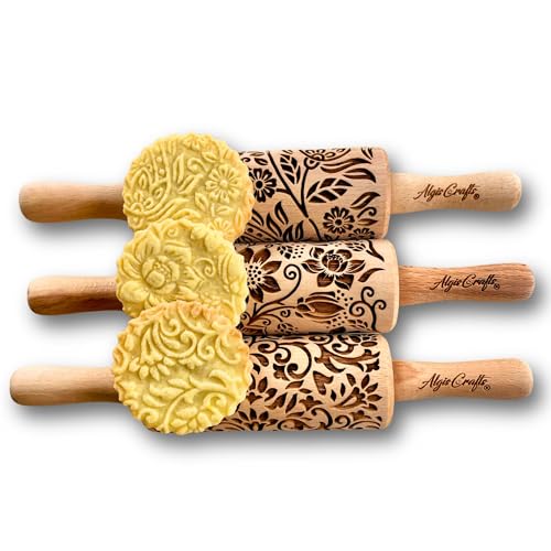 FLORET 3 Kid Rolling Pin Set with Lotus