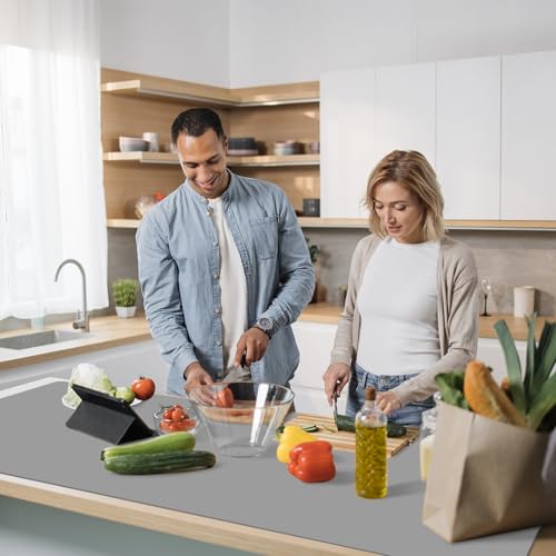 Silicone Mats for Kitchen Counter 47"x23.6"x0.08” (Dark Gray / 47"L x 23.6"W)