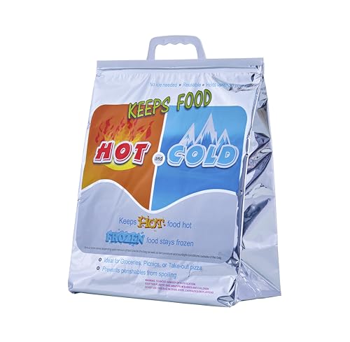 Hot and Cold Insulated Bags for Food Delivery (Medium (Lunch Size))