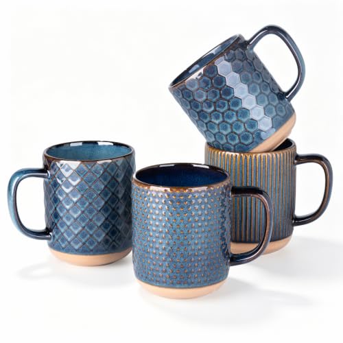 Coffee Mugs Set of 4 (Deep Sea / Set of 4 (16 Ounces))