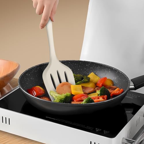 Silicone Cooking Utensils Set (Cream White)
