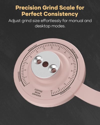 ESSENCE GO B38 Ultra Manual Coffee Grinder Capacity 30g (Monque Pink)