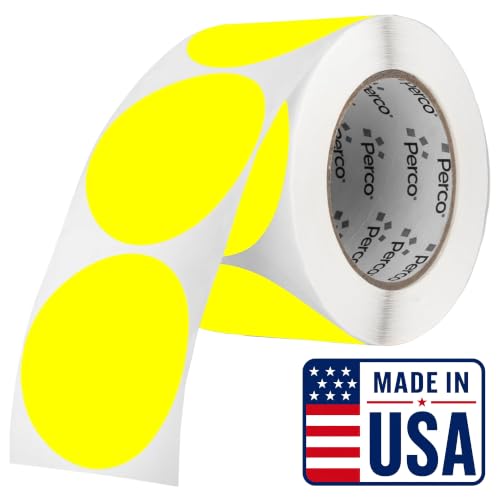 Neon Yellow Round Circle Dot Sticker 3 (Neon Yellow / 3 Inch)