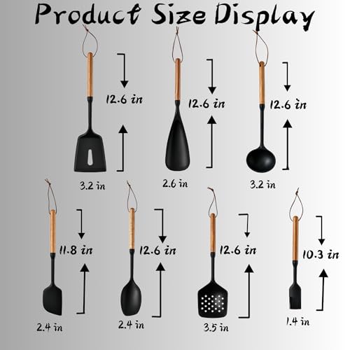 Exquisite Silicone Cooking Utensils Set (Black)