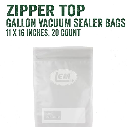 Products Gallon Zipper Top Vacuum Sealer Bags (11" x 16")
