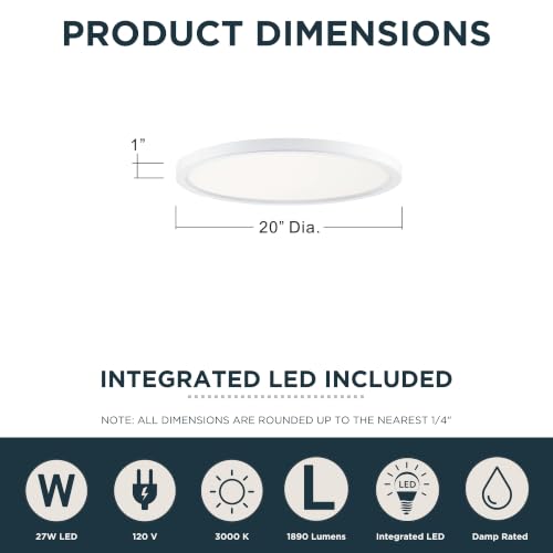 Outskirts 20" Round Flush Mount LE Ceiling Light