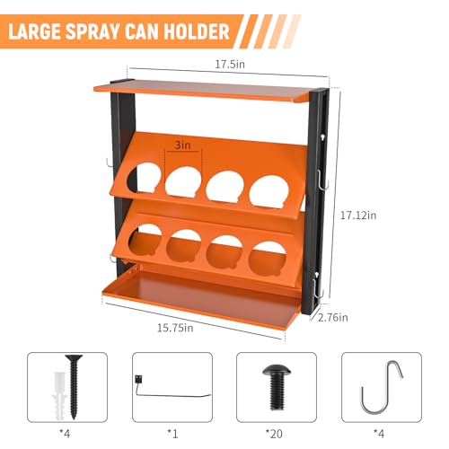 Spray Bottle Holder Wall (Orange / B-Spray Can Rack)