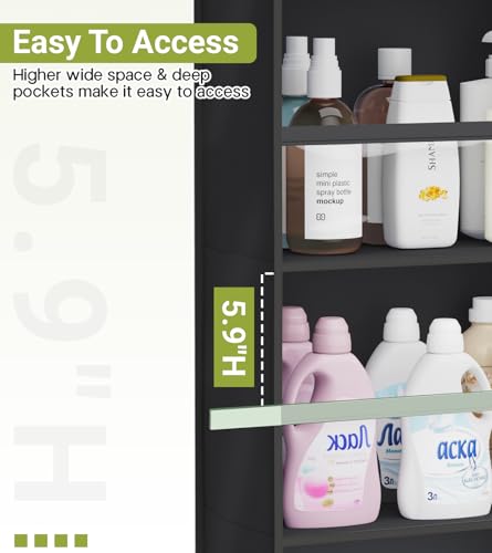 2 Pack Over the Door Organizer (2 Packs / Pure Black)