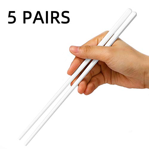 Ceramic Chopsticks Set of 5 (White)