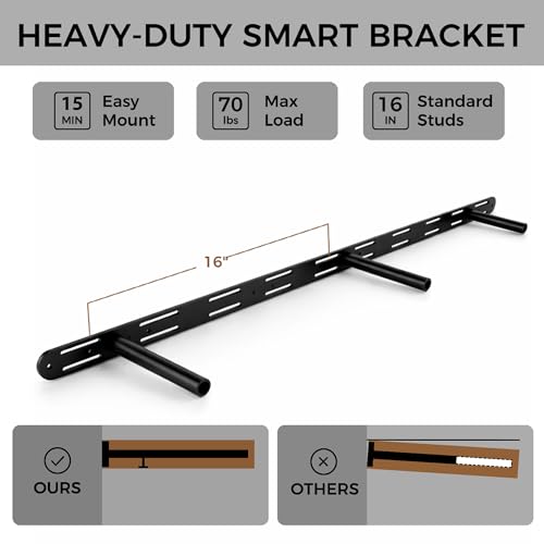 Rusitc Floating Shelves 48 inch Long 8 "deep Set of 2 (Black / 48'' x 8''x 2''(set of 2）)