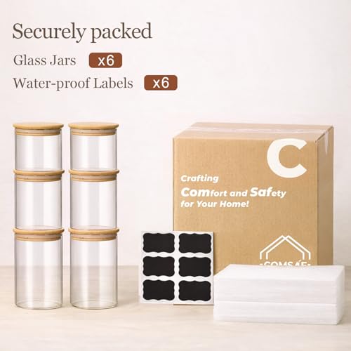 Glass Storage Containers with Lids (0.6 Qt x 2 / 1 Qt x 2 / 1.5 Qt x 2)