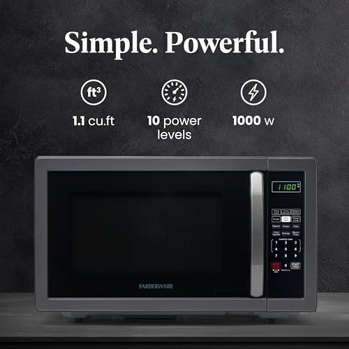 1.1 Cu. Ft. Countertop Microwave Oven (1.1 Cu. Ft. / Black Stainless)