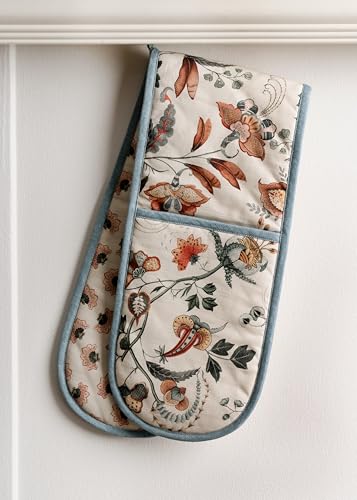 Double Oven Mitts 100% Cotton Double Oven Glove (060 - Dalida / 7" x 35" (Double Oven Mitt))