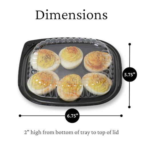 16 Pack Disposable Deviled Egg Containers with Lid (16 Count)