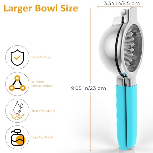 Lemon Squeezer 304 Stainless Steel Large Metal Manual Citrus Juicer
