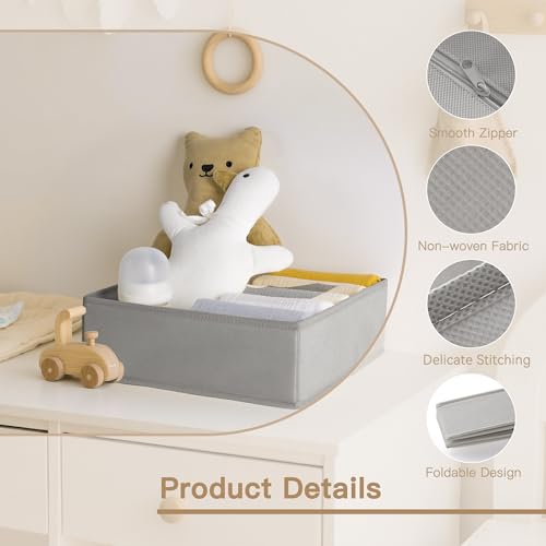 Drawer Organizer Clothes (Grey / 24PACK)