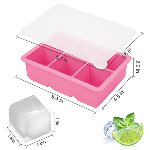Silicone Ice Cube Trays (dark pink dark blue dark purple)