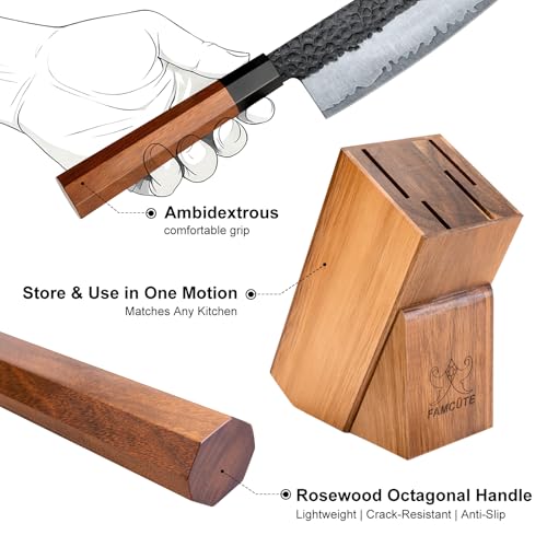 Japanese Knife Set with Block (Japanese Knife Set of 4)