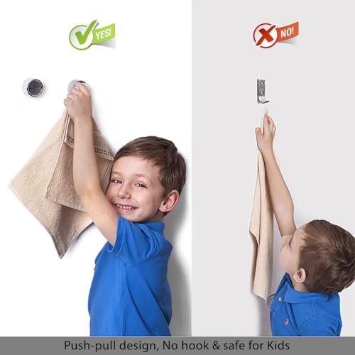 iBetterLife Adhesive Kitchen Towel Hooks (Adhesive Kitchen Towel Hook, Matte White)