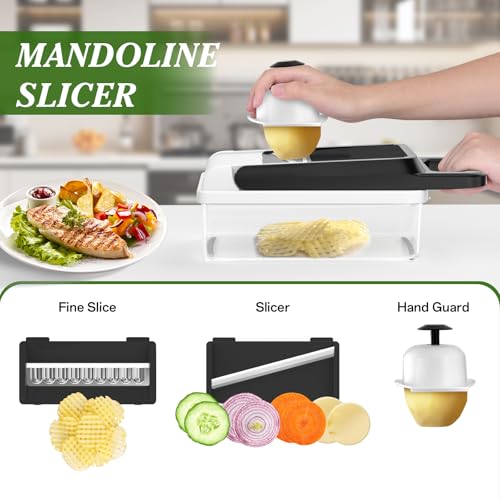Veggie Chopper Vegetable Cutter (White / 7 blades)