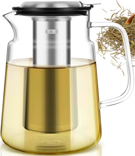74oz Glass Tea Pot with Infuser (74 fluid ounces without thermometer)