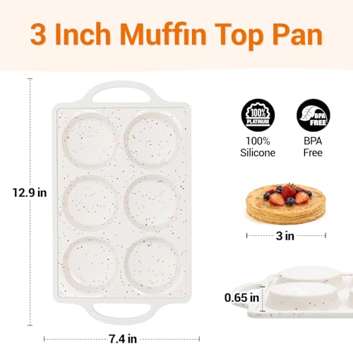 Muffin Top Pan Non Stick (Muffin Top Pan Regular 3": 2pcs)